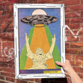 Big Butter Jesus Ohio Statue (Touchdown Jesus Abduction) Art Print