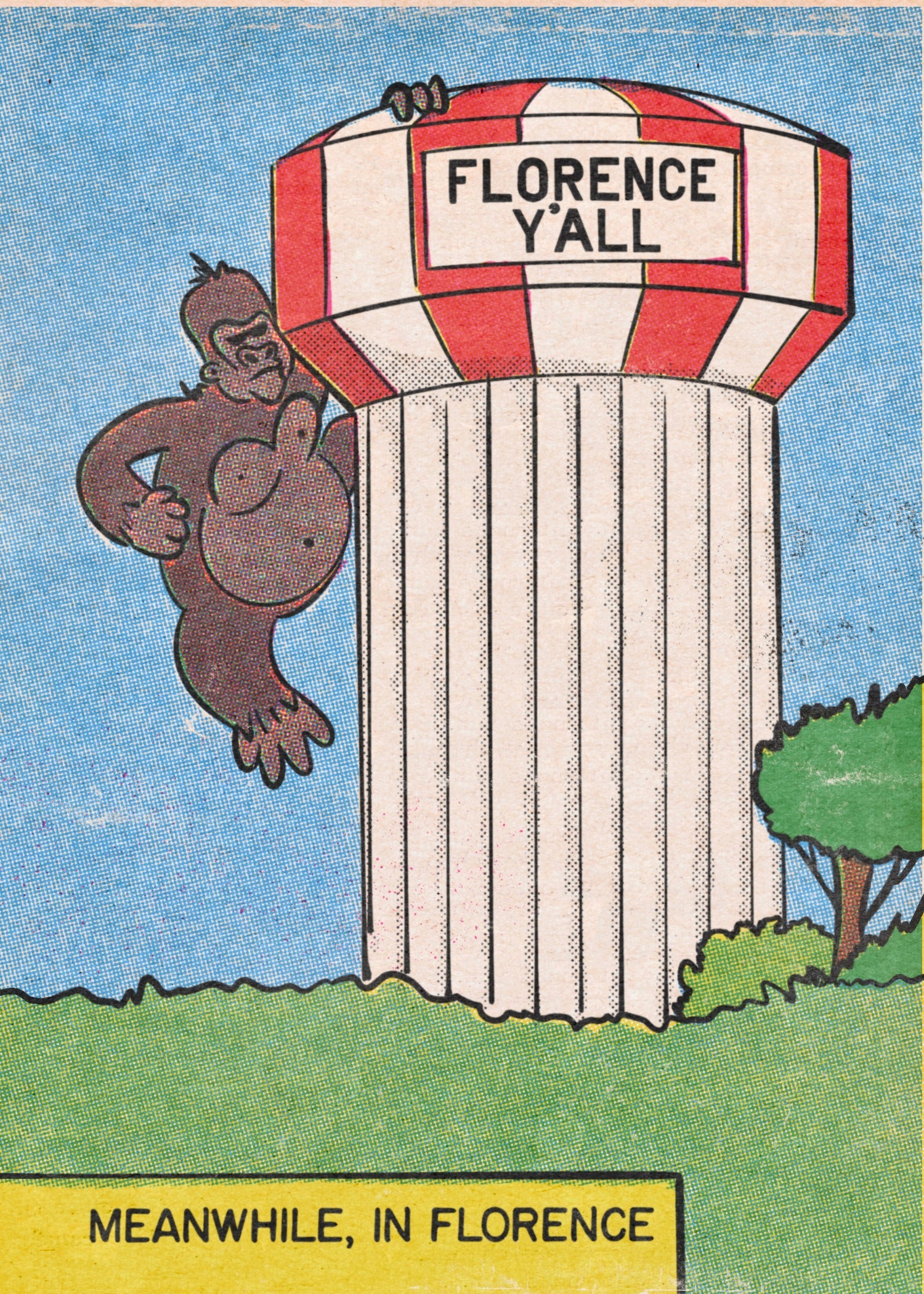 Florence Y'all Water Tower Attack by King Kong