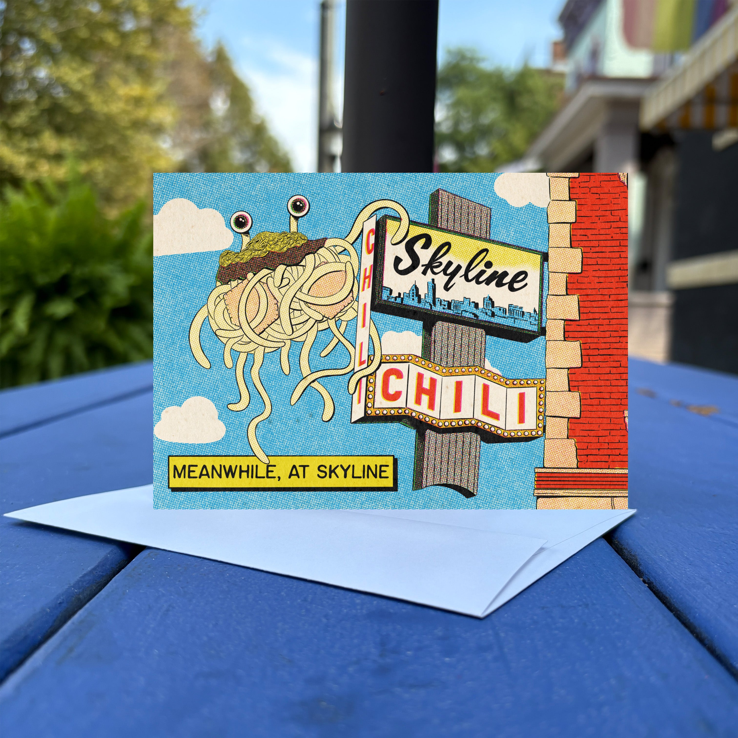 Clifton Skyline Chili in Cincinnati Ohio with Flying Spaghetti Monster