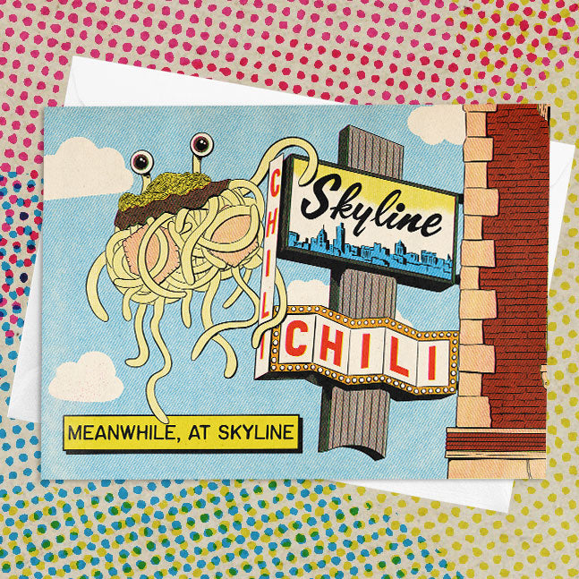 Clifton Skyline Chili in Cincinnati Ohio with Flying Spaghetti Monster