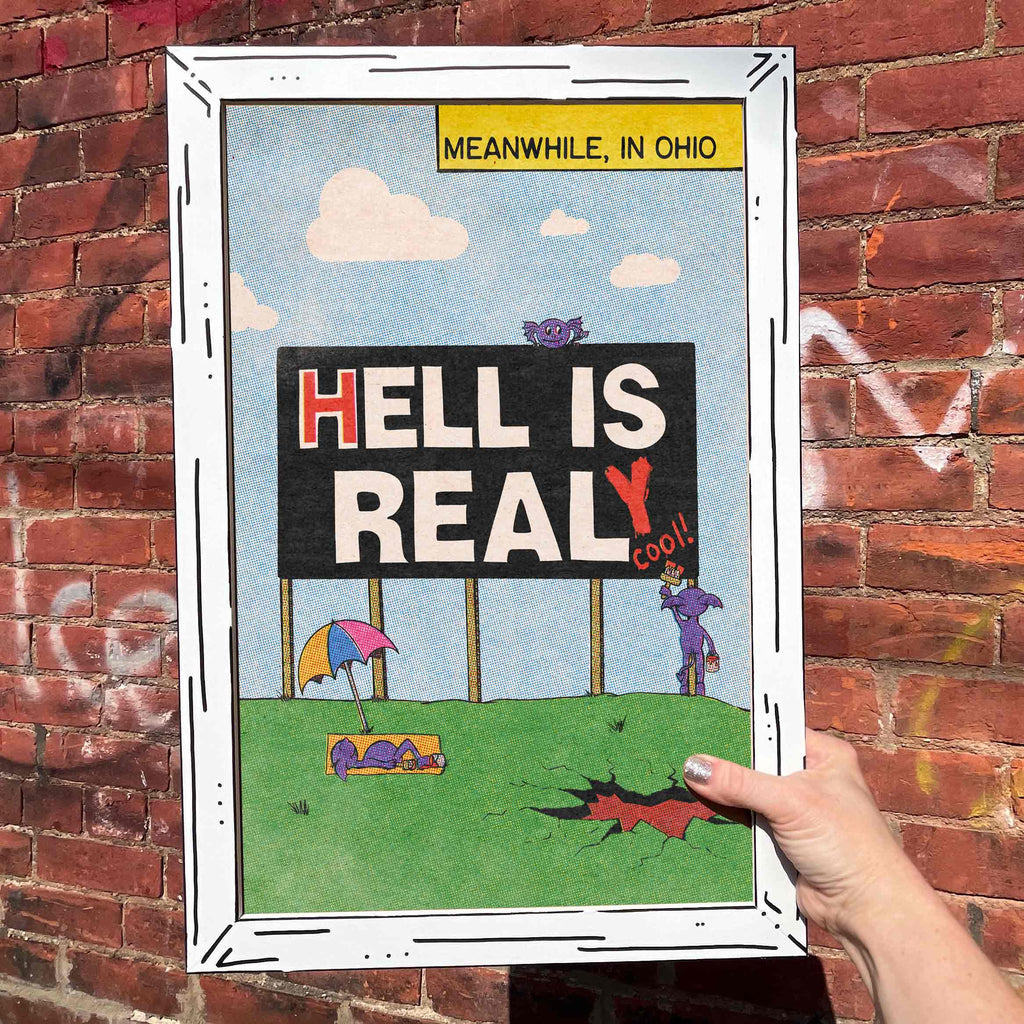 Hell Is Real Ohio Art Print