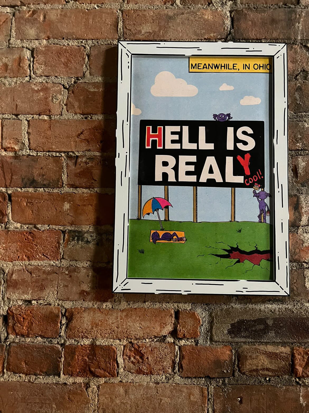 Hell Is Real Ohio Art Print