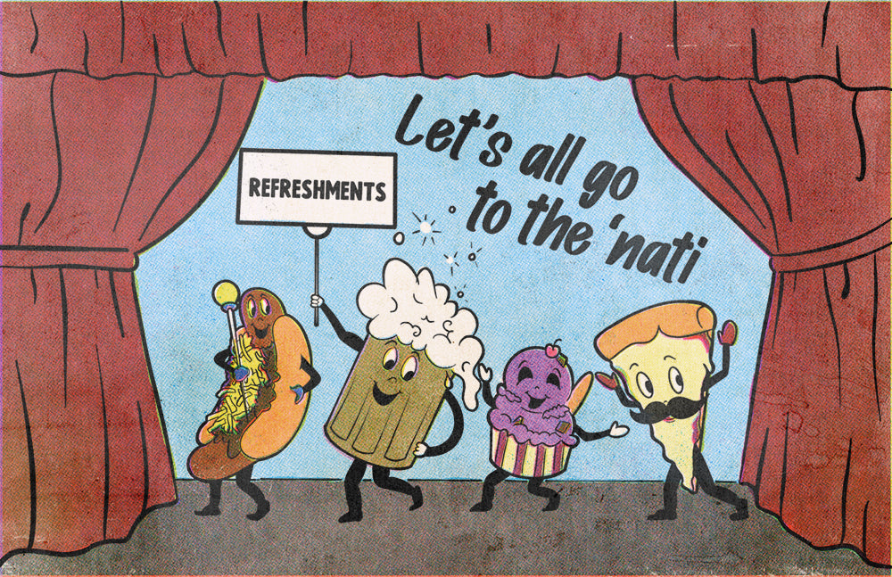 Cincinnati Let's All Go to the Lobby Snackcinnati Art Print