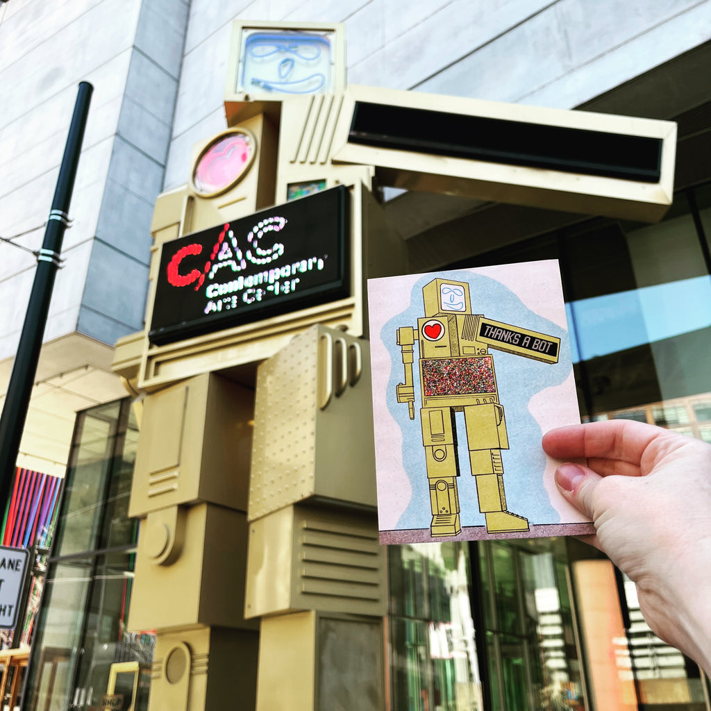 Cincinnati Metrobot Thank You Greeting Card