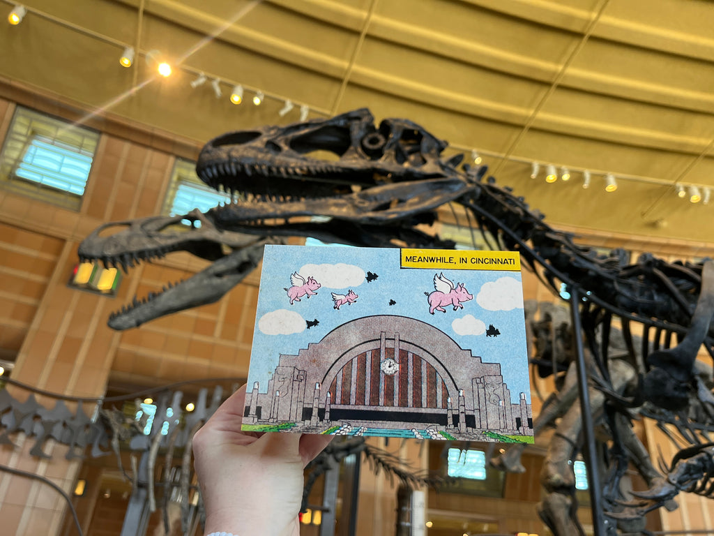 Cincinnati Union Terminal Flying Pig Greeting Card
