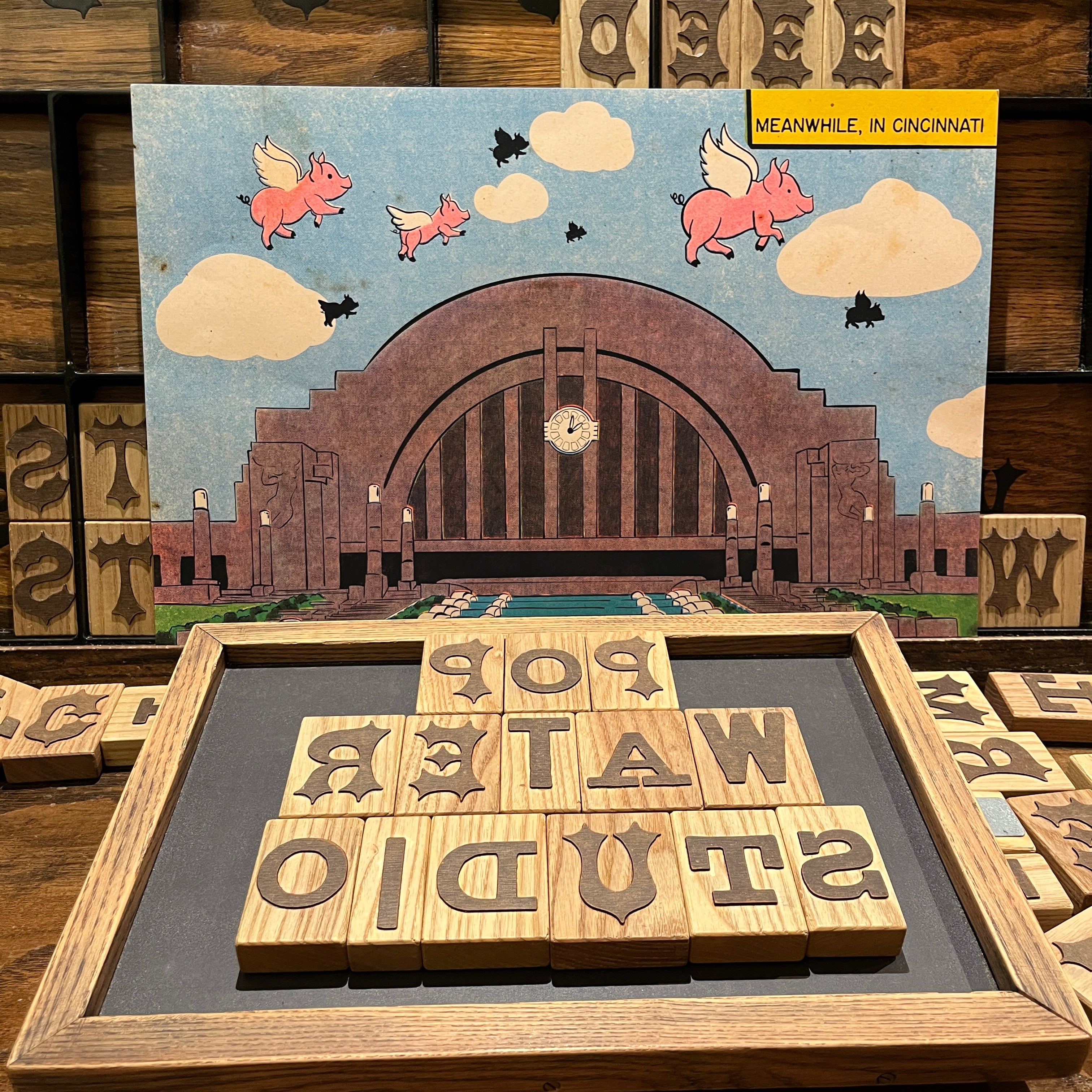 Cincinnati Union Terminal Flying Pig Art Print