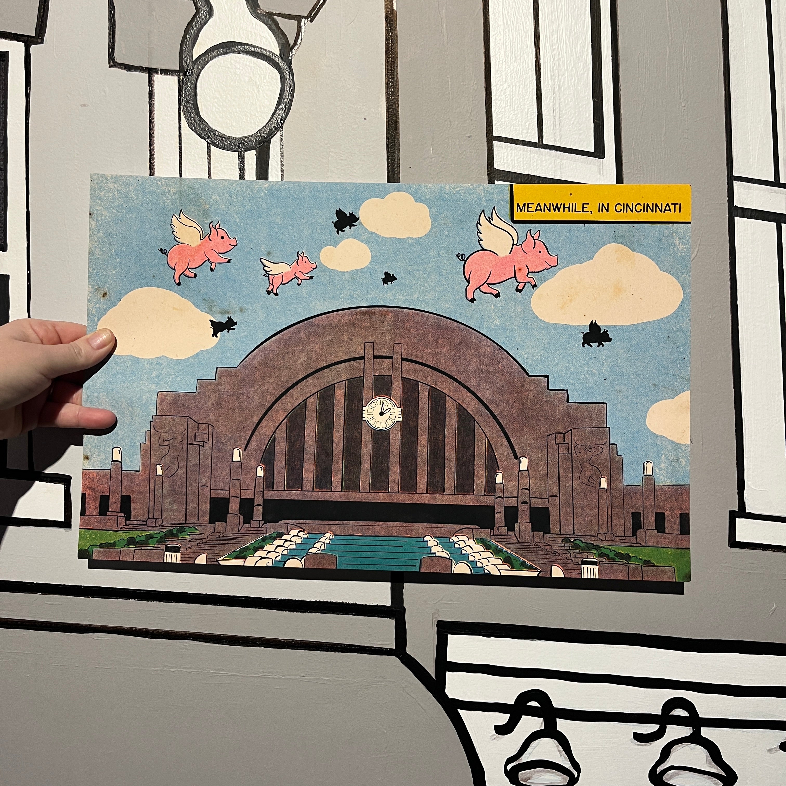 Cincinnati Union Terminal Flying Pig Art Print