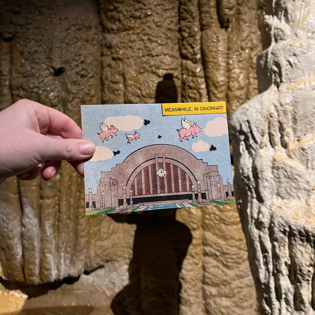 Cincinnati Union Terminal Flying Pig Greeting Card