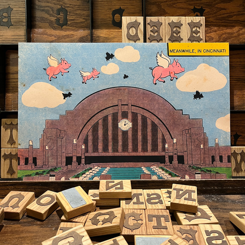Cincinnati Union Terminal Flying Pig Art Print