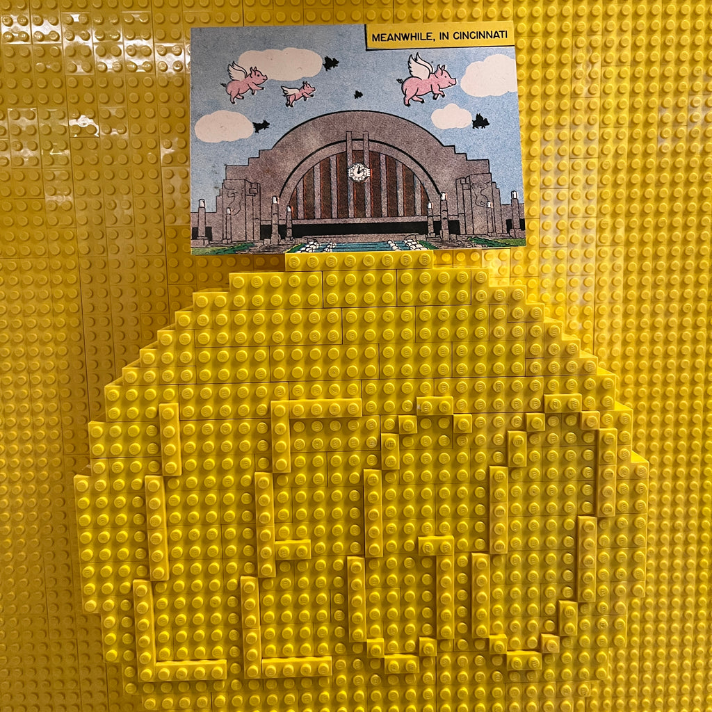 Cincinnati Union Terminal Flying Pig Greeting Card