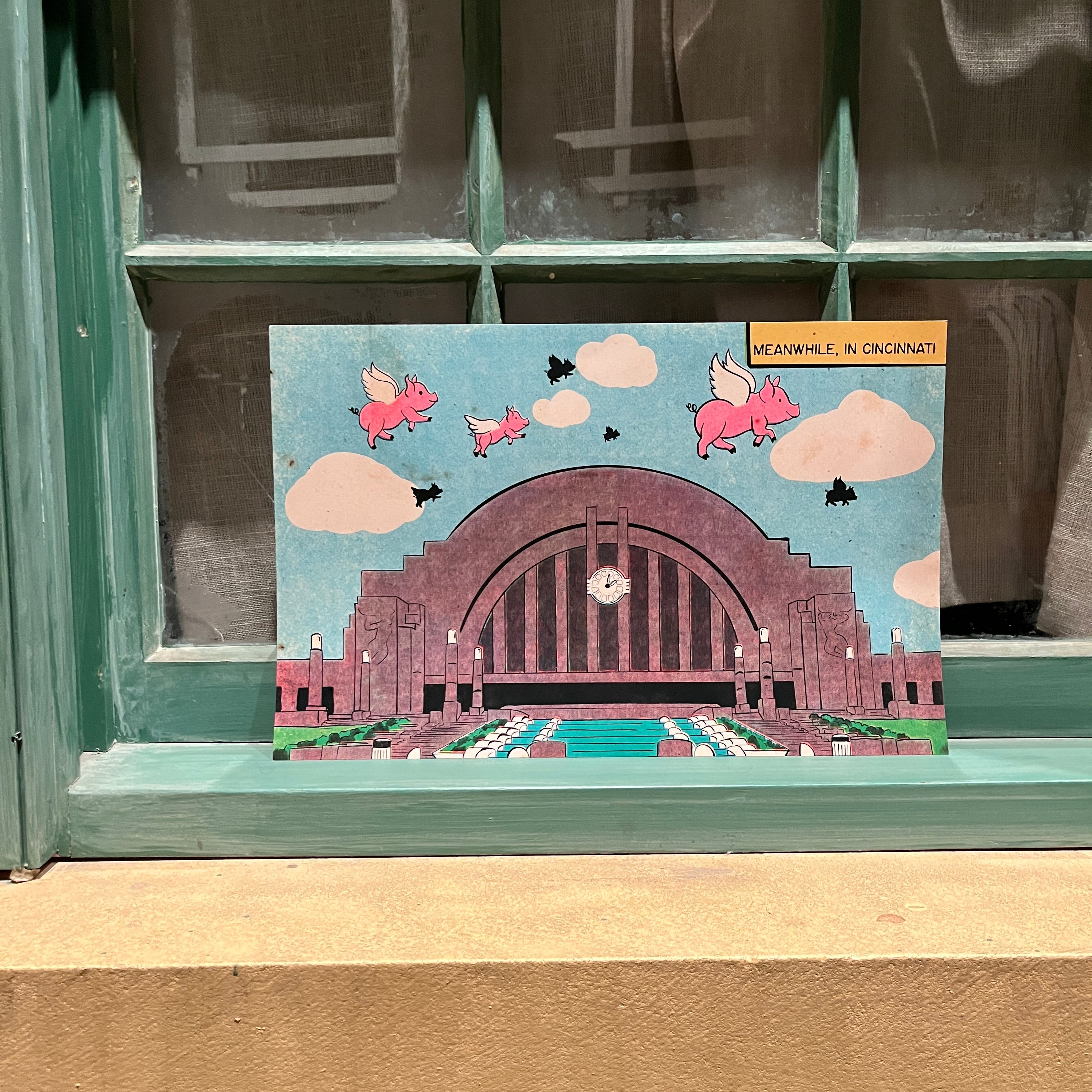 Cincinnati Union Terminal Flying Pig Art Print